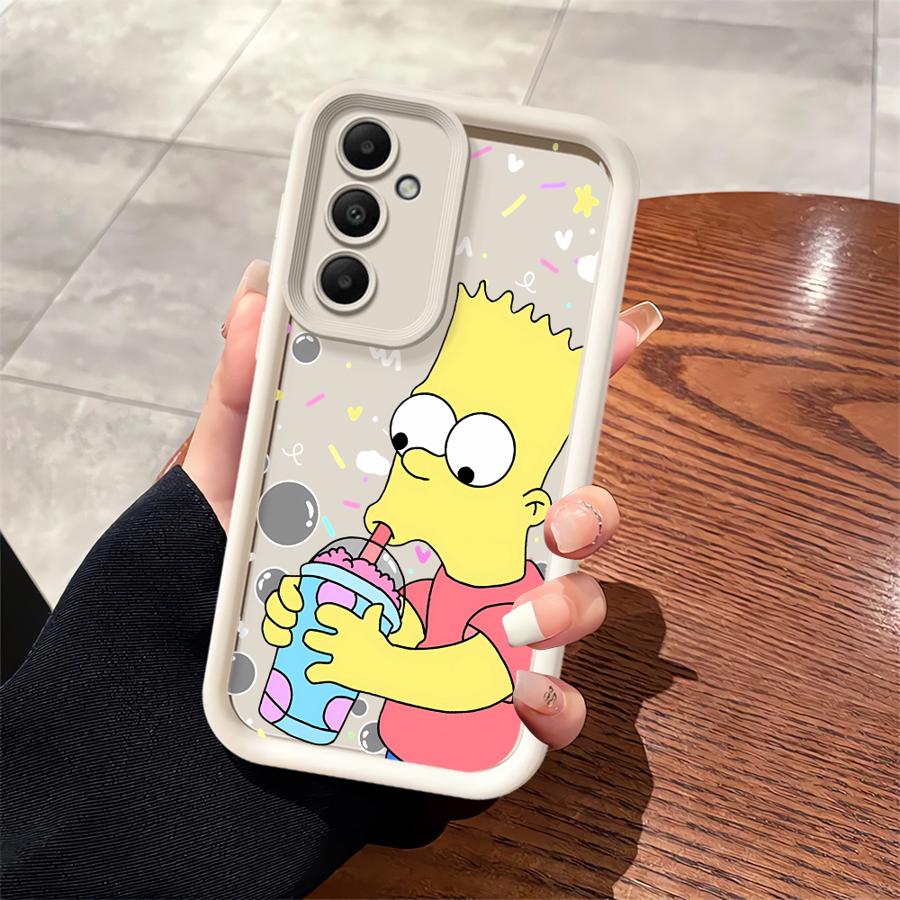 Custodia per Telefono per Samsung Galaxy A04 A17 A15 A12 A07 A13 A30 A14 A16 A50 A06 A05 A20 A11 Cartoon I Simpson Bart
