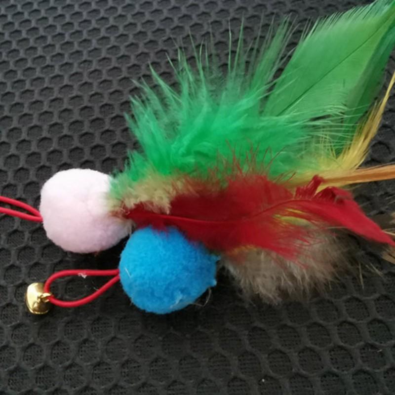 3/6pcs Replacement Cat Feather Toy Set Funny Teaser Stick Feather Replacement Head Interactive Kitten Pet Toy Cat Products
