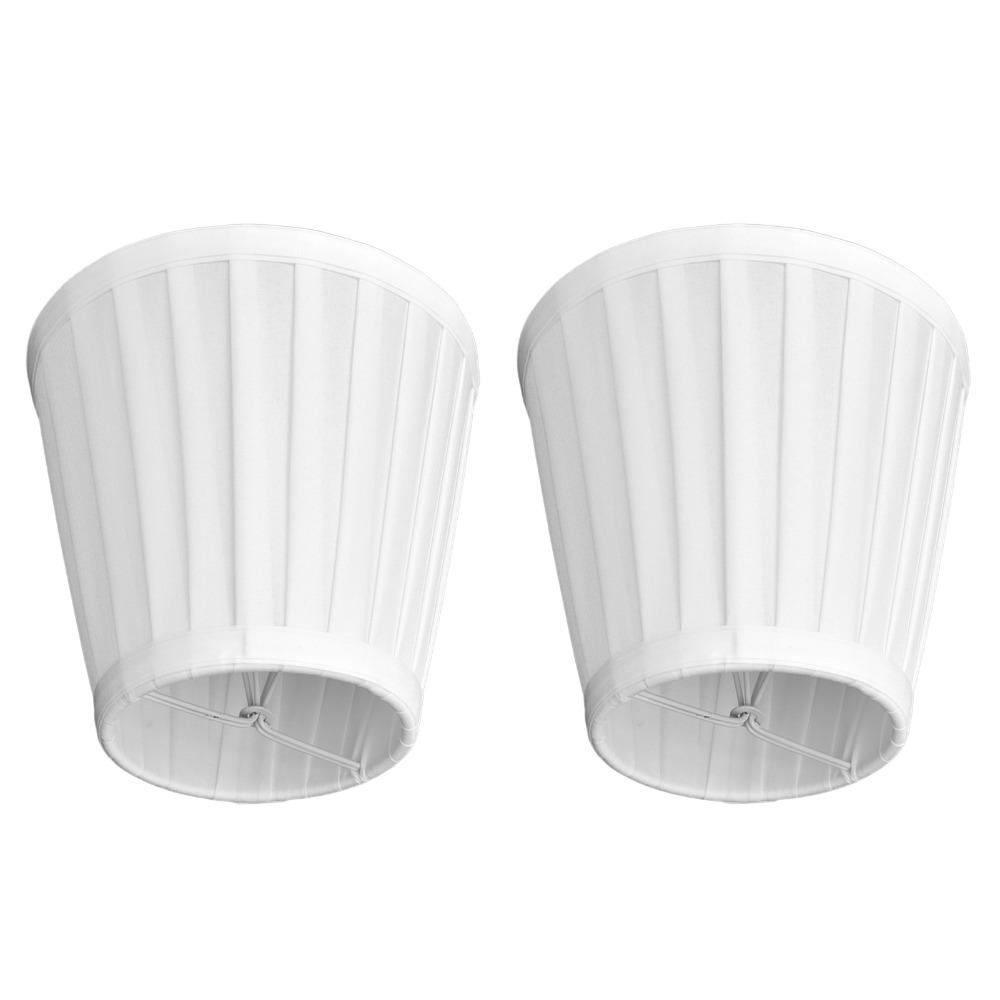 2PCS Clip On Design Small Lamp Shade Fabric Barrel Fabric Lampshade  Living Room