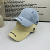 New Soft Top Washed American Retro Ripped Baseball Cap Men's and Women's Letter Embroidered Cap Sunshade Sunscreen Hat