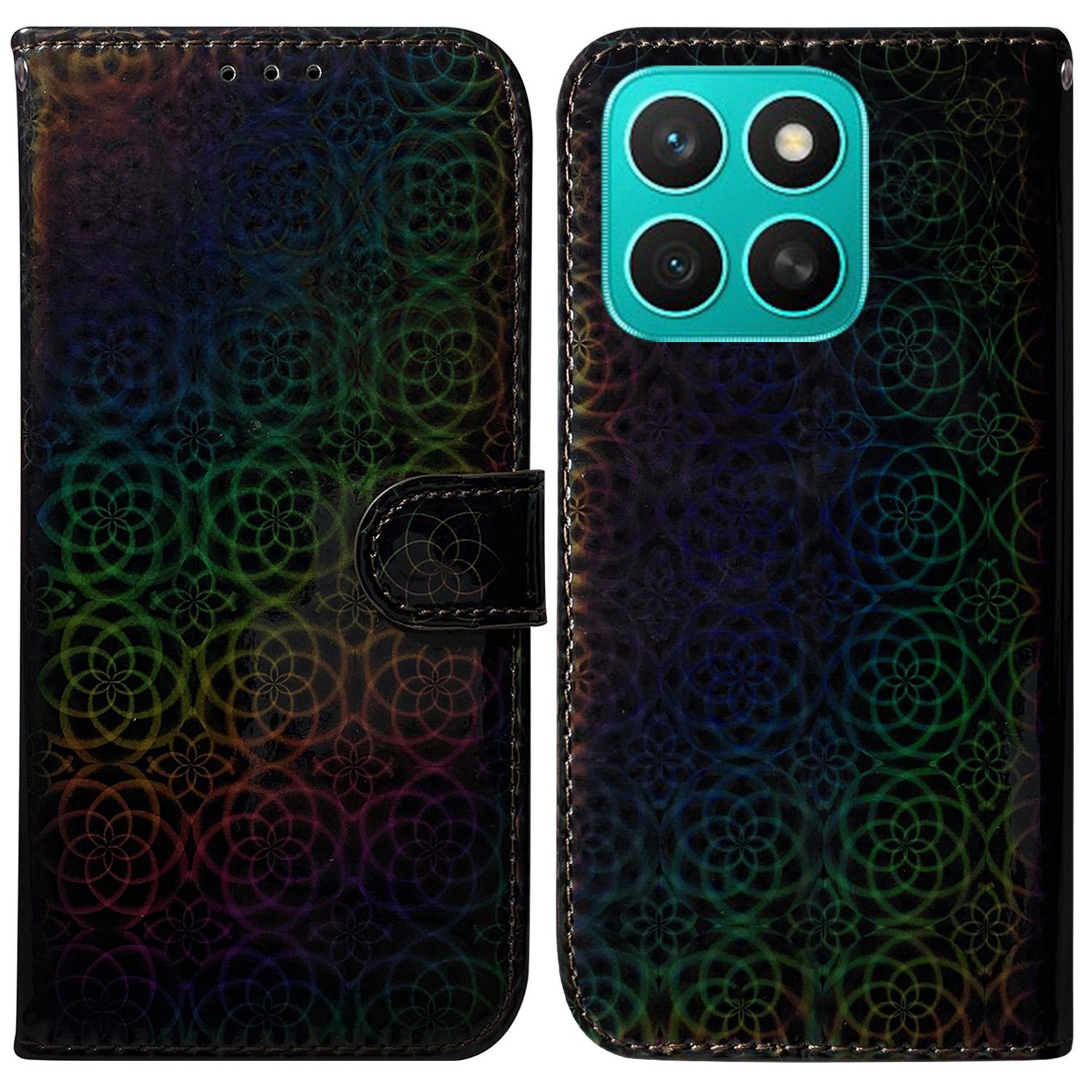 For Honor X8c 4G Stand Case Dazzling Flower Leather Phone Cover B
