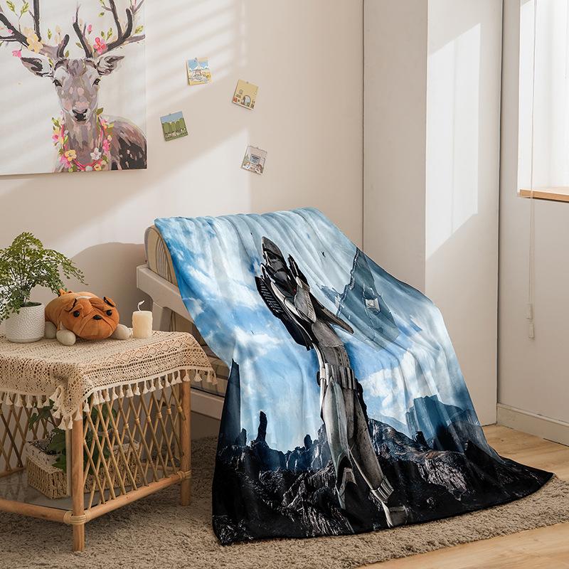 Column Double-Sided Flannel 3D Digital Printed Blanket Blanket