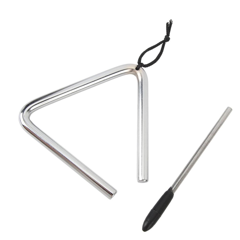 Triangle Percussion Instrument 4 Inch Stainless Steel Hand Percussion Triangle for Music Education Dinner Ringtone