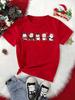 Funny Christmas Animal Owl Penguin Print Women T Shirt Short Sleeve O Neck Women Tshirt Ladies Tee Shirt Top Clothes Camisetas