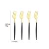 4PCS Stainless Steel Cutlery Rainbow Cake Fruit Fork Dinner Salad Fork Tableware Gold Dessert Fork For Hotel Party Kitchen Tool