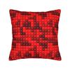 Pillow Cover Red Gradient Building Blocks Pattern  Morden Pillow Case For Living Room Chair Pillowcases