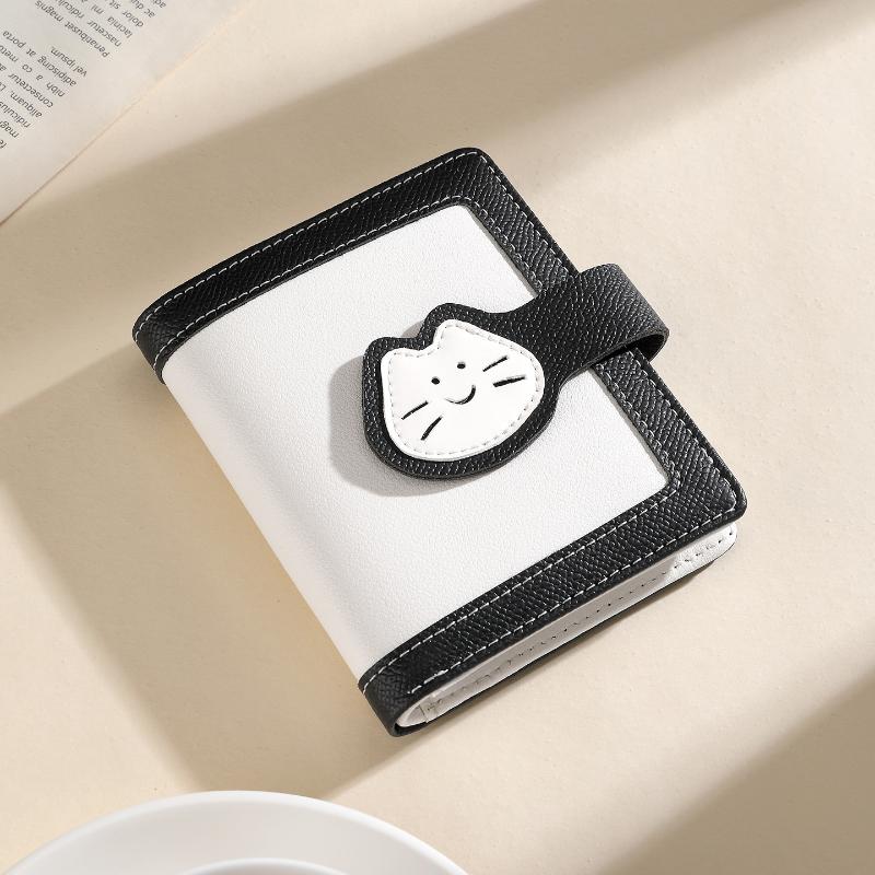 Милый кот PU кожаный короткий кошелек Держатель студенческого билета Банковской карты Сумка для денег Кошельки на застежке Для женщин Хранение карт Кошелек Кошелек для монет D 744₽