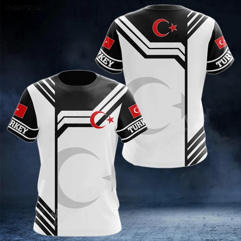 Turkey Flag Sports Quick-dry Breathable Men Women T-Shirt Outdoor Street Football Jersey Team Match Summer Short Sleeve
