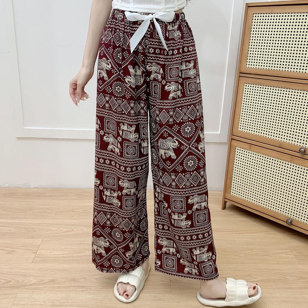 Cotton Silk Pajama Pants for Women, New Summer Style, Thin Cotton Casual Pants, Can Be Worn Outside, Large Size Home Pants