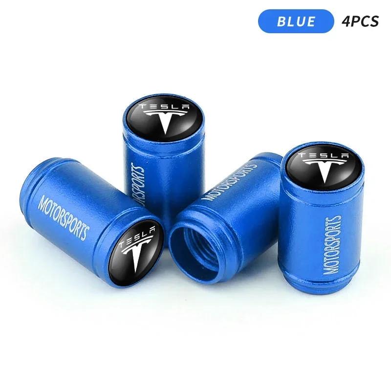 

Car Sticker Tesla 4PCS Metal Car Tire Valve Caps Decor Dust-proof Auto Sports Emblem For Tesla Model 3 S X Y 2022 Style Roadster