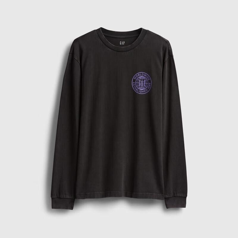 Gap Unisex 2025 Summer Cotton Letter Print Loose Fit Long Sleeve Sweatshirt