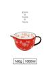 1000ml Mixing Bowl Hand Painted Ceramic Bowl Hand Painted Table Valve for Home Use with Knob Bolbon Bowl with Handle Large Bowl | Bowls
