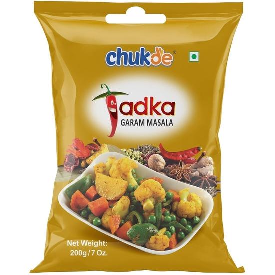 Chukde - Tadka Garam Masala - Blend of 13 Spices - Authentic Spice Blend for Indian Cooking - Bold  - 200 Gm (Pack of 2)