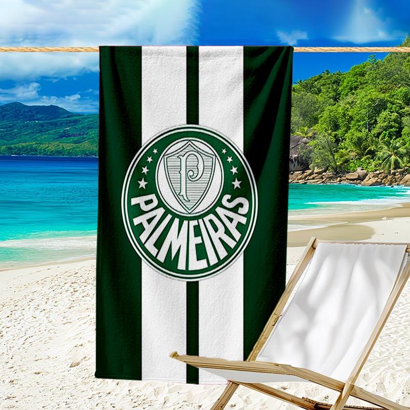 1 Stück Fußballmannschaft (30) Strandtuch, Strand- und Meeresufer-Schwimmbadausstattung, Modisches Muster, Rechteckig, Reiseutensilien