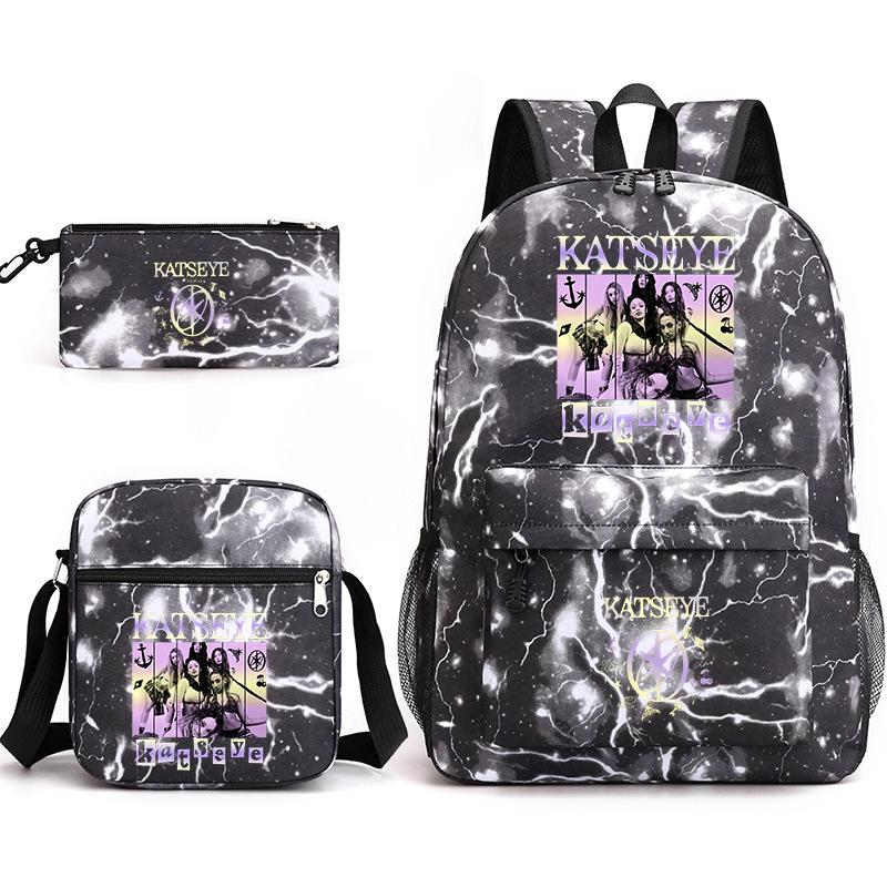 Global Girl Group Print 3Pcs Backpack Set Laptop Backpack Crossbody Bag Pencil Case Fashion Student SchoolBag Fan Gift Mochilas