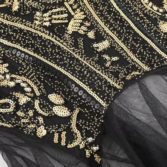 Sparkly Sequins Sleeveless Mesh Dress for Women Cocktail Wedding Guest Party Dress See Through Sheer Mesh Rave Outfits