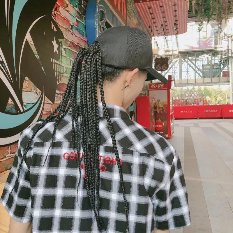 Summer Unisex Lady Men Baseball Cap Hat With Dreadlocks Wig Hip-Hop Punk Dirty Hair Braid Visors Hats