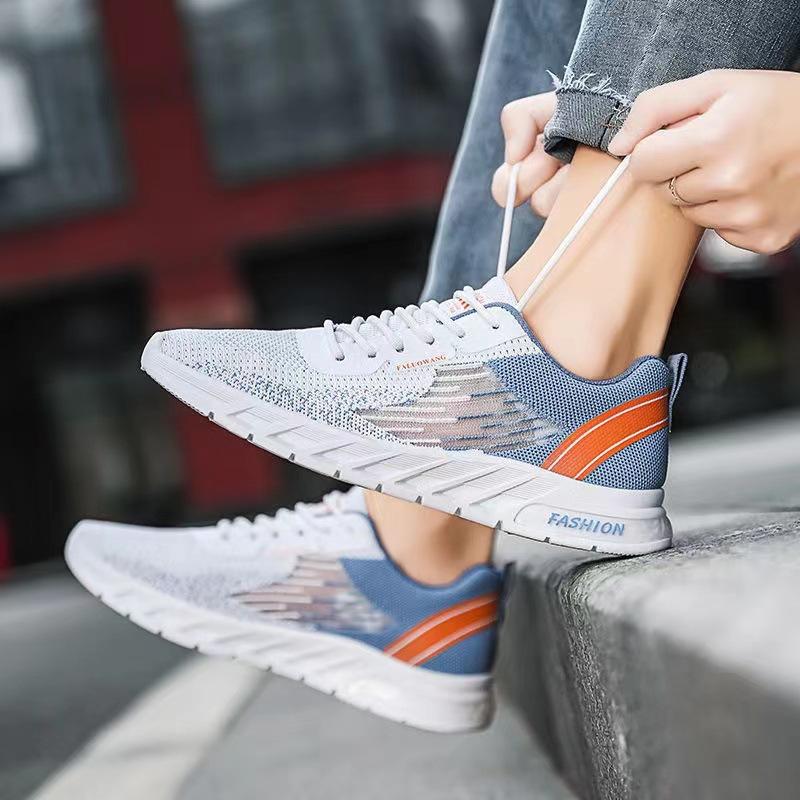 Shoes Men's Summer Breathable Thin Mesh Shoes  New Flying Woven Mesh Sneakers All-match Men's Casual Trendy Shoes