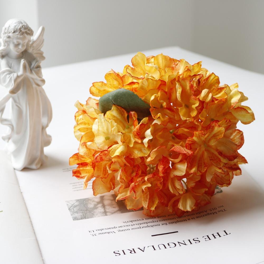 

Exquisite Silk Flower Burnt Edge Hydrangea 10 Colors DIY Decor Hydrangea Bouquet Artificial Flowers Festival Supplies