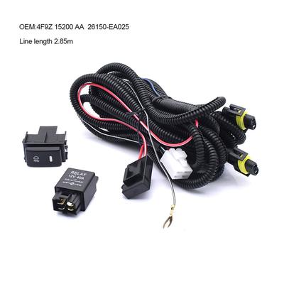 Auto-Nebelscheinwerfer-Kabelbaum-Steckdosen-Kabel-Kit 12V 40A Verkabelungsrelais LED-Anzeige Schalter für H11H16 H8 Glühbirnen-Schnittstellen-Zubehör