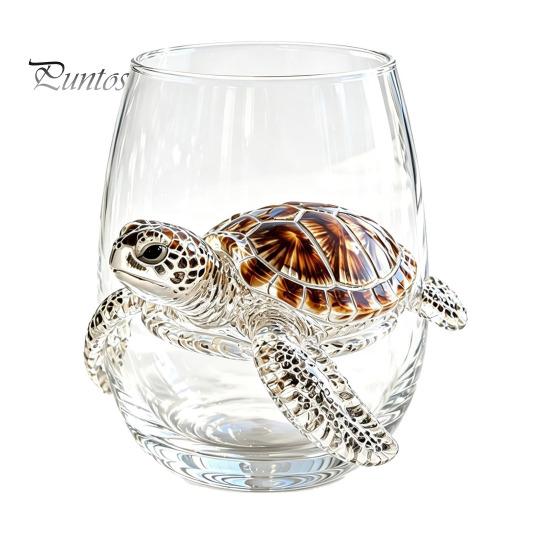 Handgefertigtes Künstlerisches Glasware Oktopus Glasbecher, 350ml Stielloses Weinglas, Wal Delfin Schildkröte Lebendiges Tentakel Design Becher Meeresbewohner Trinken