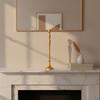 Aluminum Candlestick with Gold Electroplated Finish Stable for Entryway, Mantel