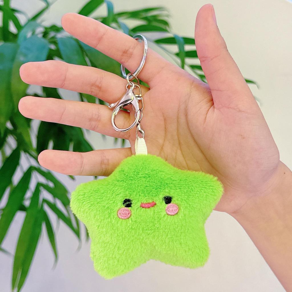 Plush Smiley Star Doll Keychain & Backpack Charm