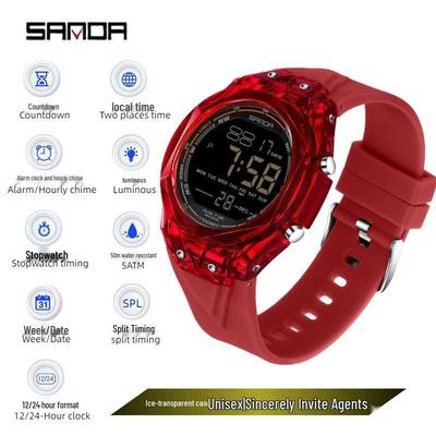 Sanda TEMU Sports Watch: Waterproof, Dual Time, Luminous Display, Stopwatch, Suitable for Swimming and Students