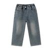Kinderen Wijdvallende Jeans Hoge Taille Casual Rechte Pijp Broeken Modieuze Kinder Jeans voor Lente Zomer