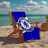 Ultra-Soft Beach Towel with Chelsea Football Club Theme,Ideal for Pool - Camping, Diving - Perfect Travel Essential, Vibrant Beach Towel.