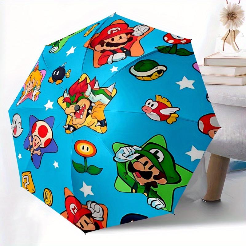 1pc Super Mario Automatic Umbrella 8-Bone Design Compact Gear for Outdoor Travel, Perfect Gift for Friends or Family Yy280828140