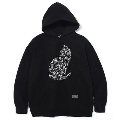 [Fleece-Lined] Ev Leopard Cat Oversized Hoodie