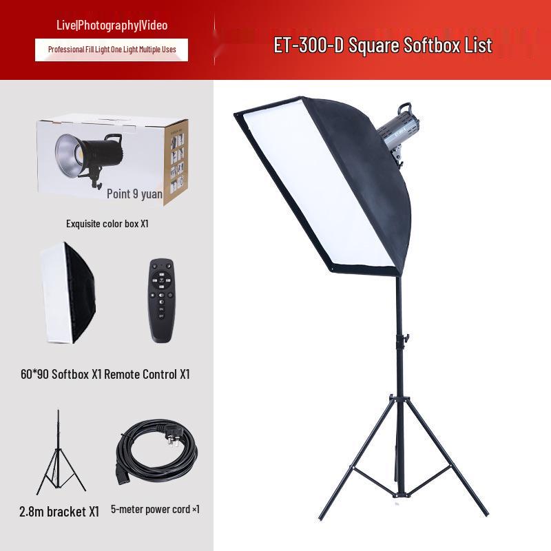 Yingbang 300W Soft Light Spotlight for Live Broadcast and Photography
