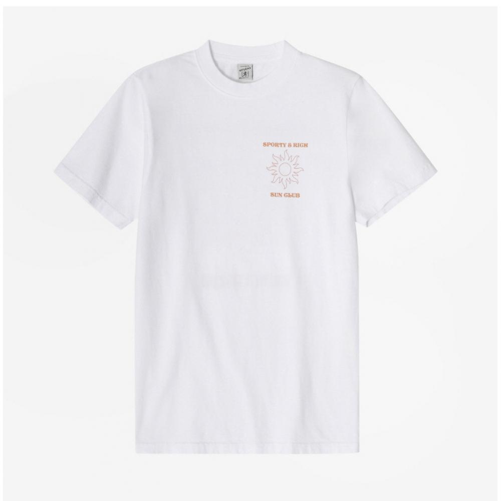 Sporty   Rich Ts972wh Sun Club  Sun Club  Common Short Sleeve Tee
