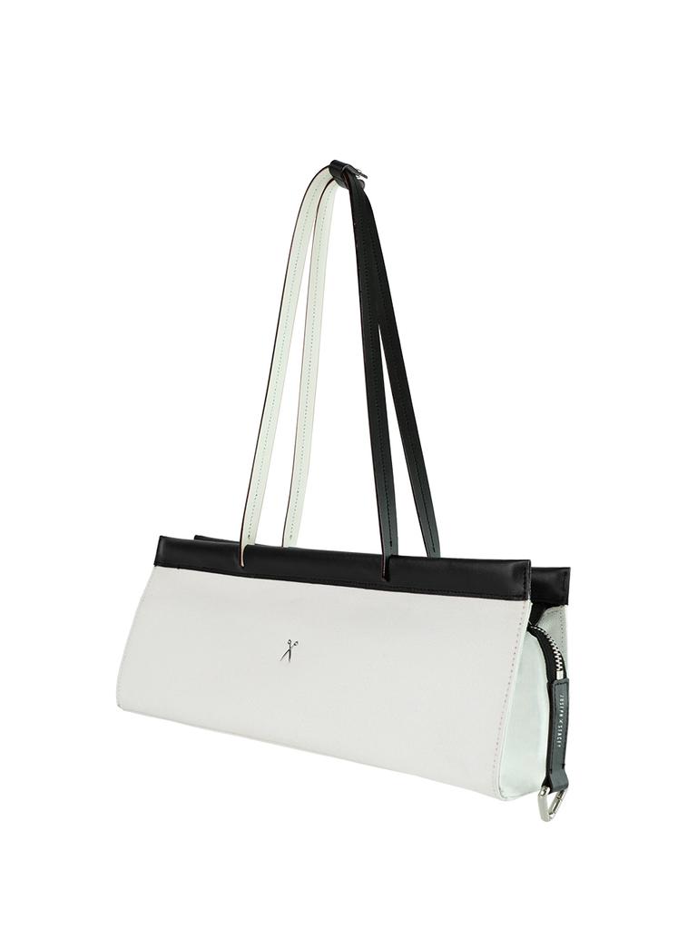 Joseph&Stacey Diana Canvas Shoulder Bag S White_Black