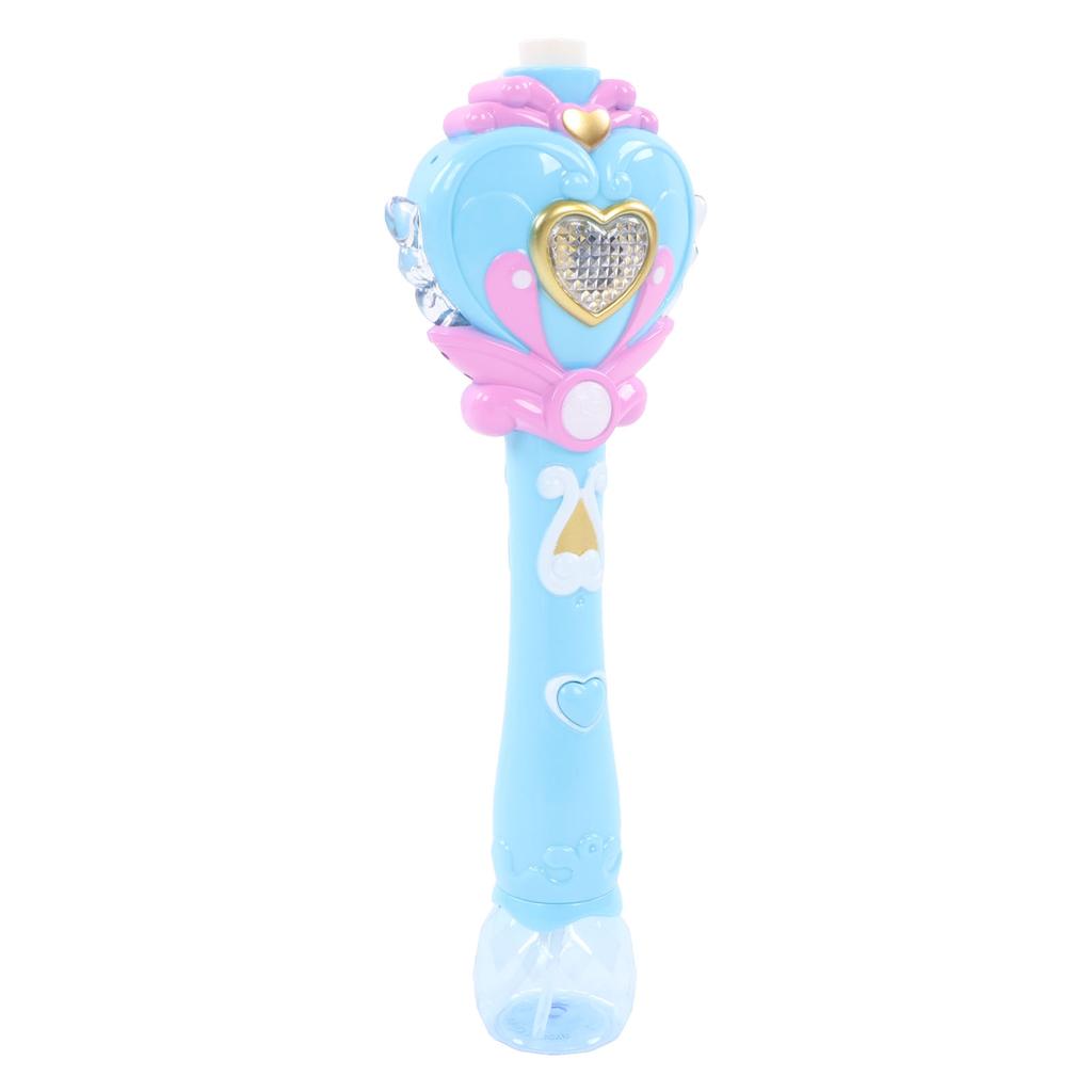 Kids Bubble Blower Wand Automatic Electric Light Up Bubble Blower Wand with Music for Children Blue