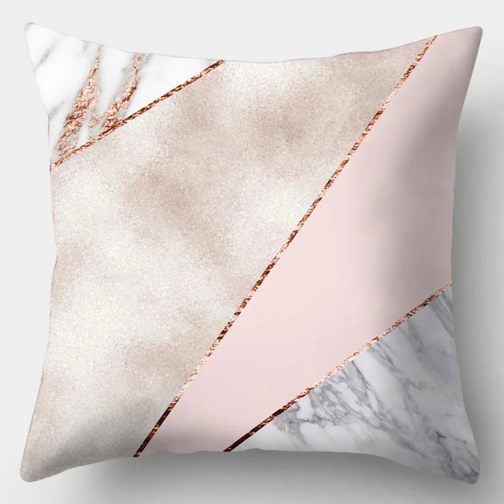 Office Living Room Home Pillowcase Pink Geometric Pillowcase Car Ornaments