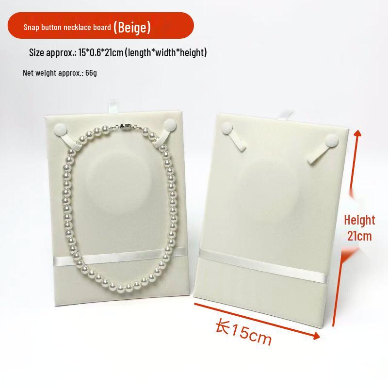 High-End Crinkled Fabric Pearl Necklace Display Board