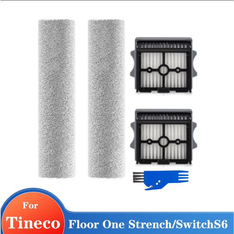 For Tineco Floor One Stretch S6 /Switch S6 Vacuum Cleaner Accessories Detachable Soft Roller Brush HEPA Filter Kit Parts