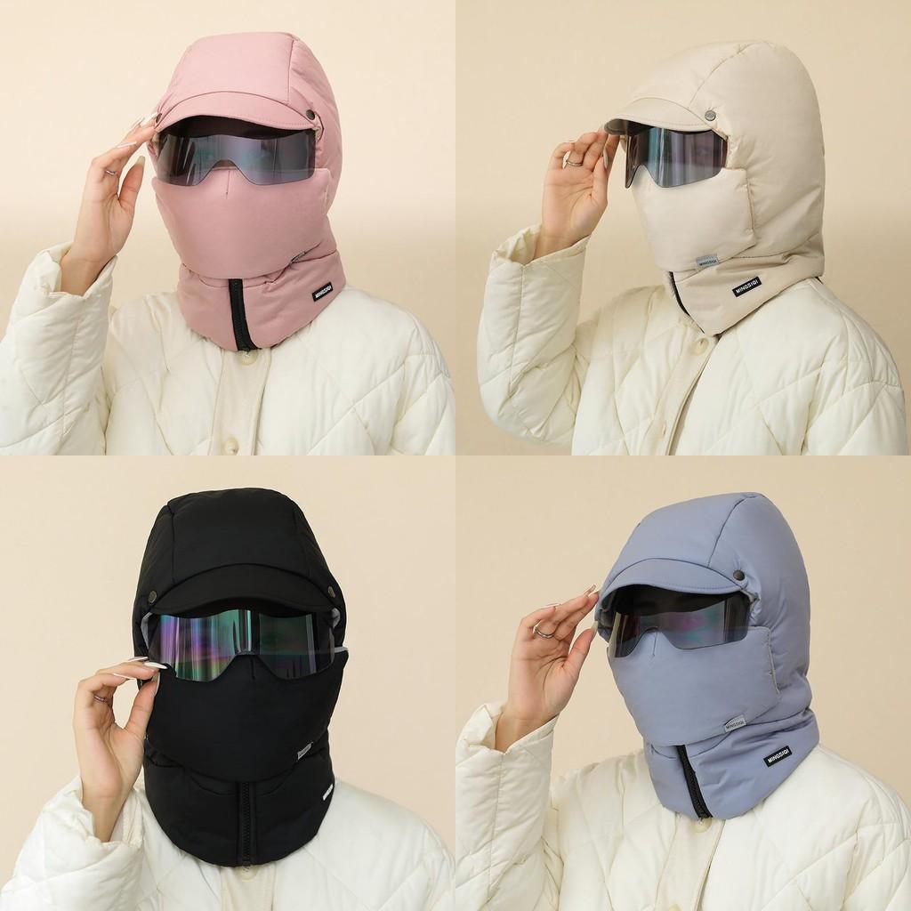 Winter Lei Warm Feng Cap With Goggles And Neck Protection For Outdoor Use Riding