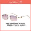 Fashion Unisex Square Frameless Sunglasses With Uv400 Protection For Outdoor Travel