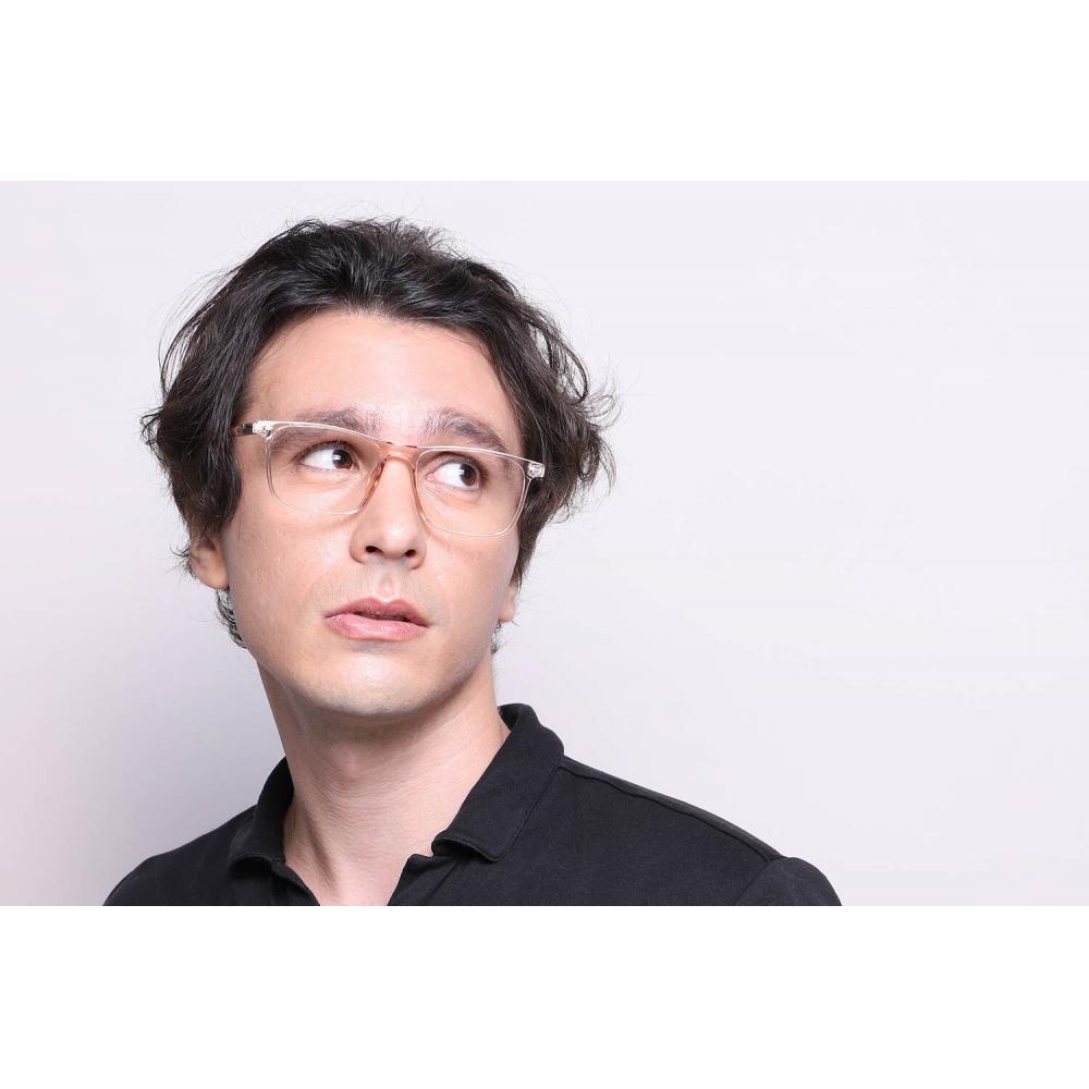 Full Rim Square Transparent Light Brown Smartbuy Collection Deua 218262 C3 Fashion Unisex Eyeglasses