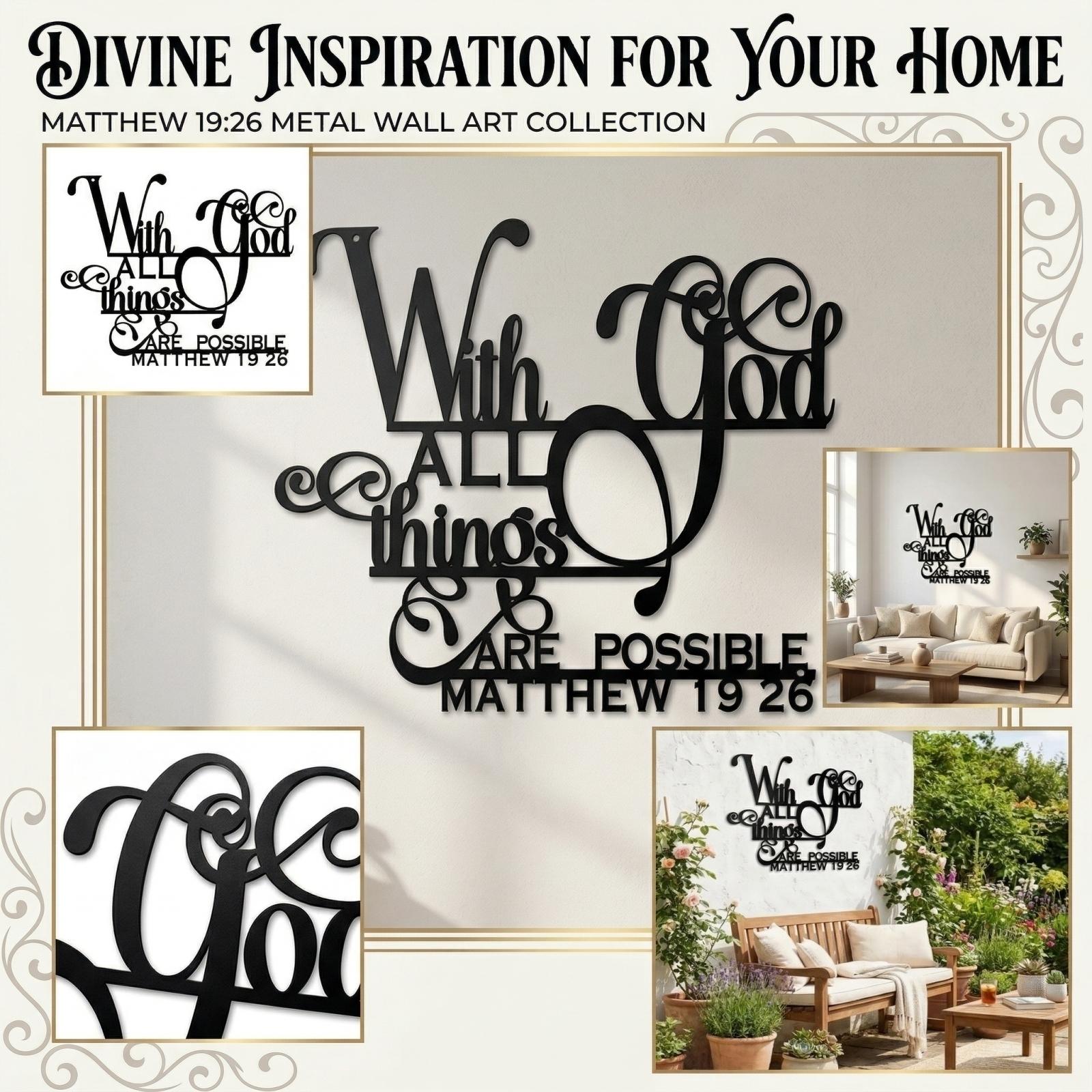 

All Things Are Possible—Metal Wall Art One Size