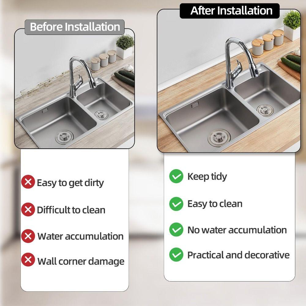 Protecție Colț Perete Baghetă Sfert de Cerc TPE Bandă Blocare Apă Decor Îmbinare Margine Dulap