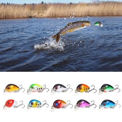 10Pcs Crankbait Hard Baits Artificial Wobbler Baits Soft Plastic Baits Small Artificial Baits Topwater Crank Wobbler