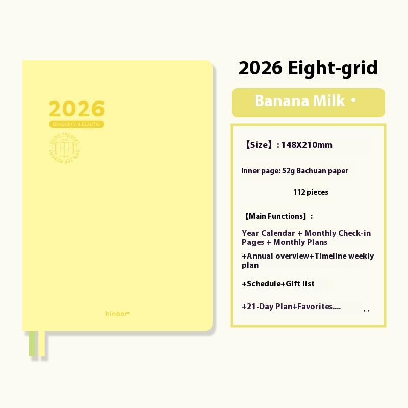 Kinbor Time Management Planner A5 Planner 52g Japan Tomoe River Paper Smooth Writing Efficiency Notebook Time Management
