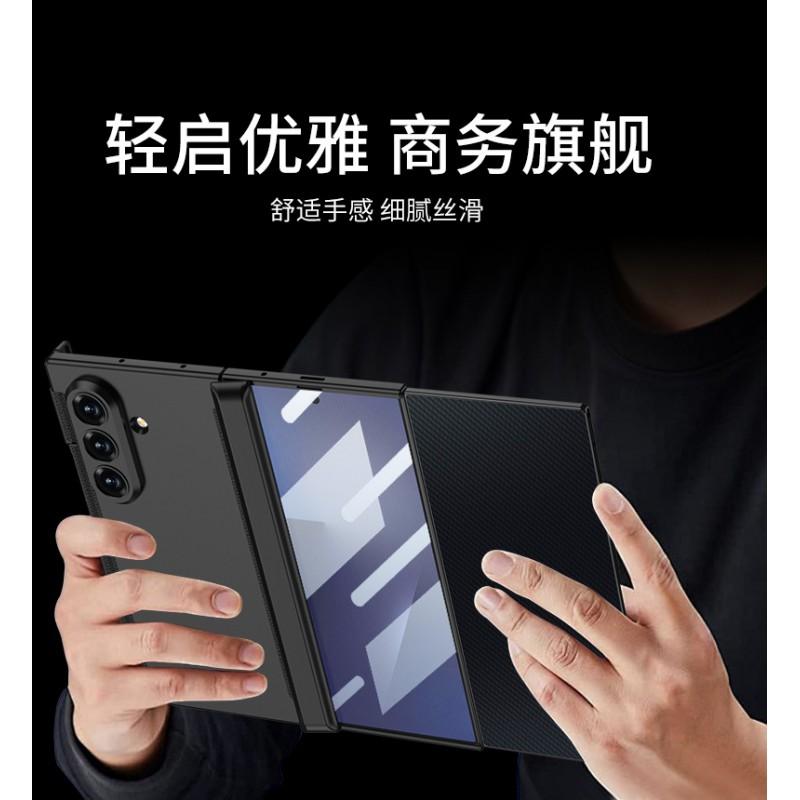 Magnetic Dual-Hinge Full Cover Foldable Case With Screen Film Galaxy Z Fold 3 TriFold