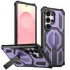 For Magsafe Magnetic Wireless Charging Soft TPU+Hard PC Armor Phone Case For Samsung S26 Ultra S24 S25 Ultra Plus FE Stand Cover