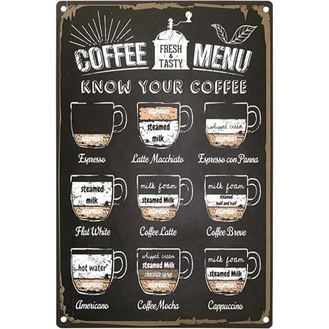 Vintage Drink Coffee Metal Tin Sign  Wall Decoration Plaque for Man Cave Home Cafe Garden Club Bar  Retro Iron Art Poster