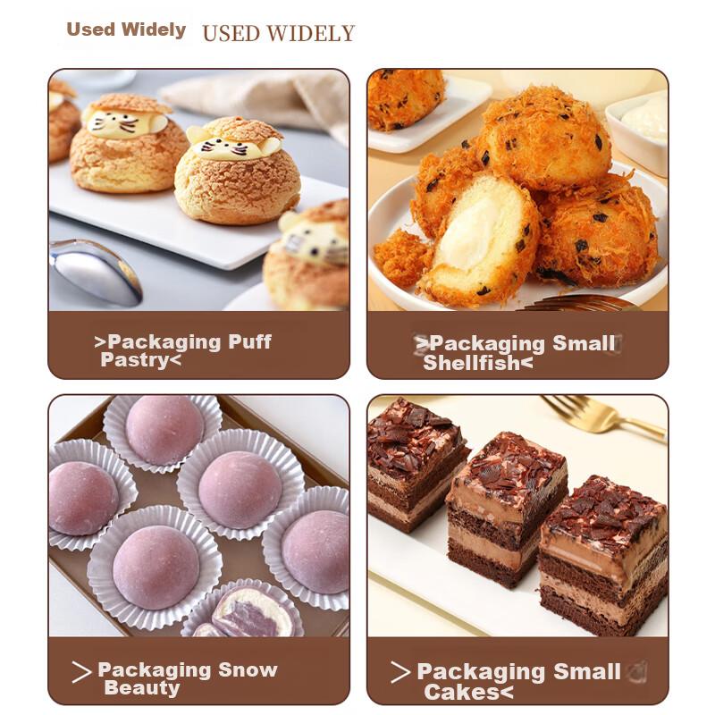 Edo Mooncake Packaging Boxes, Rectangular Towel Roll Cake Box, Meat Floss Pastry Box, Kraft Paper Packaging Box, Pastry Case, 100 Pieces